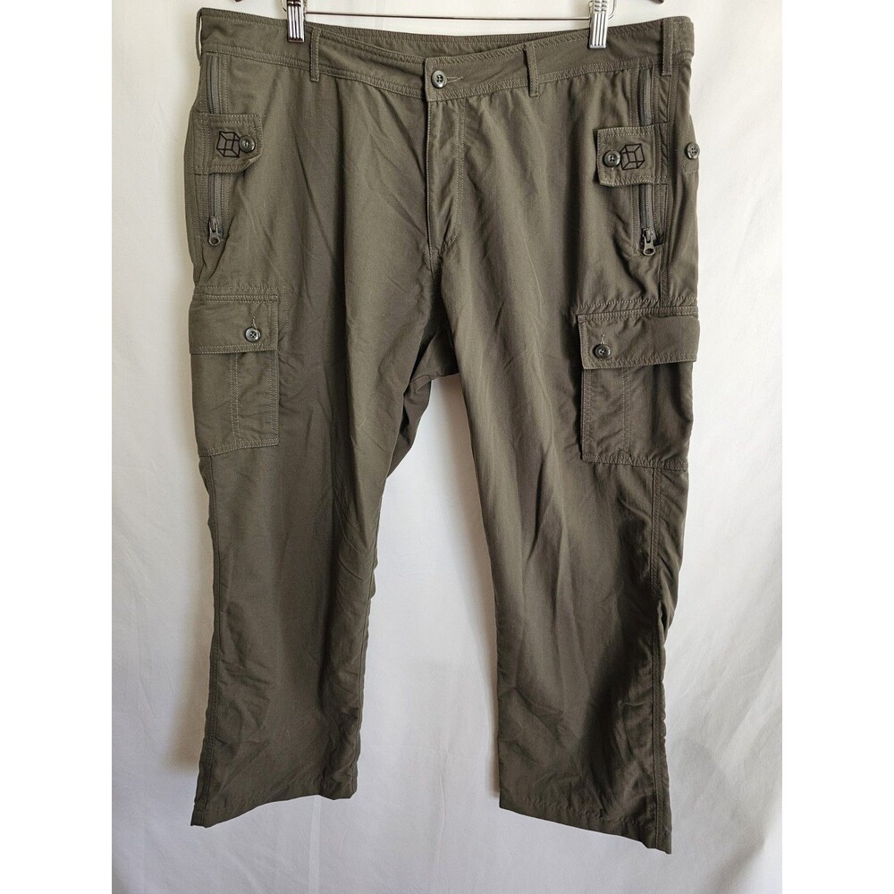 Clothing Arts Pants Olive Cargo Pick Pocket Proof Casual Hiking Mens 34 x 34